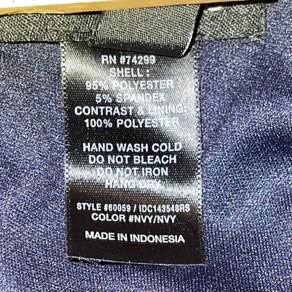 Enfocus Studio Navy Blue Pleated Dress Size 4 - Picture 8 of 15